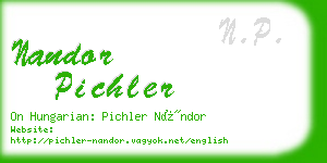 nandor pichler business card